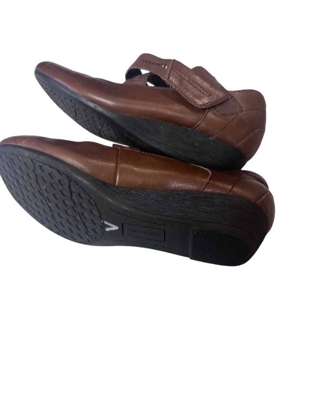 Rockport Cobb Hill Collection brown wedge Janet cross strap wedge pump size 7